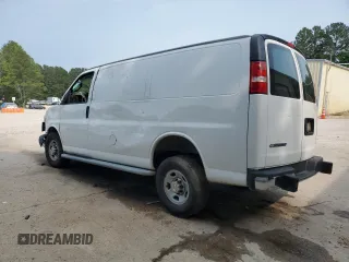 2023 Chevrolet Express Cargo with VIN 1GCWGAFP3P1127328, listed as a Copart auction lot 59623345 with Not provided miles and Salvage title. Bid and sale history available at DreamBid. Image 2.