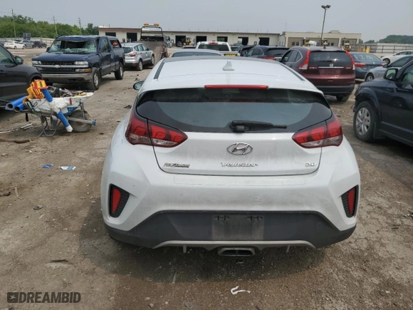2020 Hyundai Veloster 2.0 with VIN KMHTG6AFXLU020800, listed as a Copart auction lot 59589763 with 73,367 mi miles. Bid and sale history available at carsss.com. Image 6.