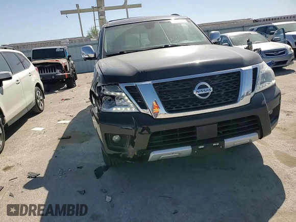 2017 Nissan Armada Platinum with VIN JN8AY2NE1H9706743, listed as a Copart auction lot 52411925 with 108,056 mi miles and Salvage Title. Bid and sale history available at carsss.com. Image 12.