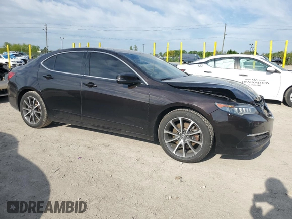 2015 Acura TLX V6 with VIN 19UUB2F32FA009747, listed as a Copart auction lot 55556435 with 83,592 mi miles and Salvage title. Bid and sale history available at DreamBid. Image 4.