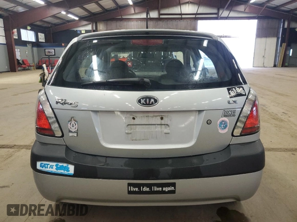 2009 Kia Rio LX with VIN KNADE243396494204, listed as a Copart auction lot 51351255 with 146,724 mi miles and Clean Title. Bid and sale history available at carsss.com. Image 6.