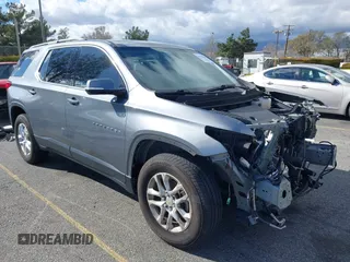 2020 Chevrolet Traverse LT Cloth with VIN 1GNERGKW4LJ130178, listed as a IAAI auction lot 41794306 with 53,153 mi miles. Bid and sale history available at carsss.com. Image 1.