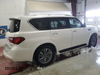 2024 Infiniti QX80 LUXE with VIN JN8AZ2AE4R9328082, listed as a Copart auction lot 41964375 with 27,999 mi miles and Salvage Title. Bid and sale history available at carsss.com. Image 3.