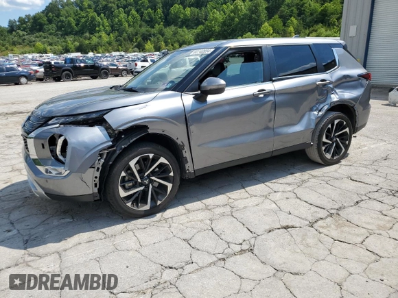 2023 Mitsubishi Outlander SE z VIN JA4J4UA8XPZ022107, wystawiony jako Copart lot #60740804 z przebiegiem 46 295 mil mil oraz Szkoda całkowita • Salvage title. Historia ofert i sprzedaży dostępna na DreamBid. Obrazek 1.