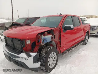2019 Chevrolet Silverado 1500 LT with VIN 3GCUYDED8KG132130, listed as a Copart auction lot 43818385 with 104,779 mi miles and Salvage Title. Bid and sale history available at carsss.com. Image 1.
