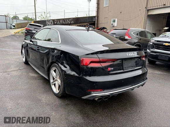 2018 Audi S5 Premium Plus with VIN WAUP4AF59JA077177, listed as a IAAI auction lot 42218794 with 86,654 mi miles and . Bid and sale history available at DreamBid. Image 3.