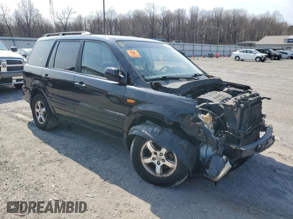 2006 Honda Pilot EX-L with VIN 2HKYF18706H553056, listed as a Copart auction lot 49003755 with Not Provided miles and Salvage Title. Bid and sale history available at DreamBid. Image 4.