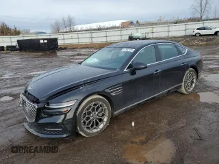 2021 Genesis G80 2.5T z VIN KMTGB4SC8MU078145, wystawiony jako Copart lot #47362105 z przebiegiem 45 642 mil mil oraz Szkody całkowita. Historia ofert i sprzedaży dostępna na DreamBid. Obrazek 1.