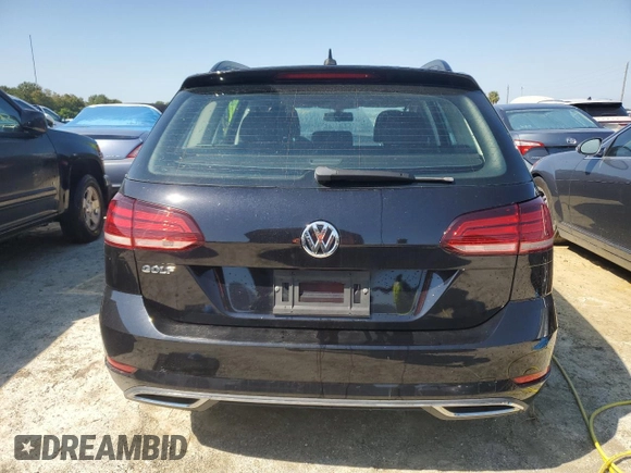 2019 Volkswagen Golf SportWagen S with VIN 3VWY57AU5KM510663, listed as a Copart auction lot 75022774 with 43,595 mi miles and Non Repairable. Bid and sale history available at carsss.com. Image 6.