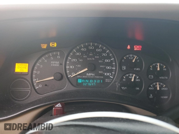 2002 Chevrolet Tahoe LS with VIN 1GNEC13Z92R283808, listed as a Copart auction lot 71348574 with 327,647 mi miles and Salvage Title. Bid and sale history available at carsss.com. Image 9.