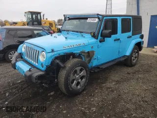 2018 Jeep Wrangler JK Unlimited Sahara with VIN 1C4HJWEG9JL900761, listed as a Copart auction lot 87254504 with 64,491 mi miles and Salvage Title. Bid and sale history available at carsss.com. Image 1.