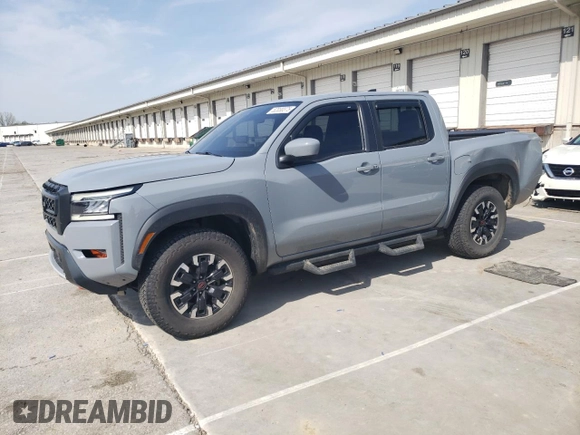2022 Nissan Frontier Pro-4X with VIN 1N6ED1EK3NN676511, listed as a Copart auction lot 52030375 with 34,753 mi miles and Salvage title. Bid and sale history available at DreamBid. Image 1.