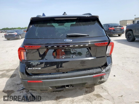 2025 Ford Explorer Active with VIN 1FMUK7DH8SGB11664, listed as a Copart auction lot 56994065 with 2,144 mi miles and Salvage title. Bid and sale history available at DreamBid. Image 6.