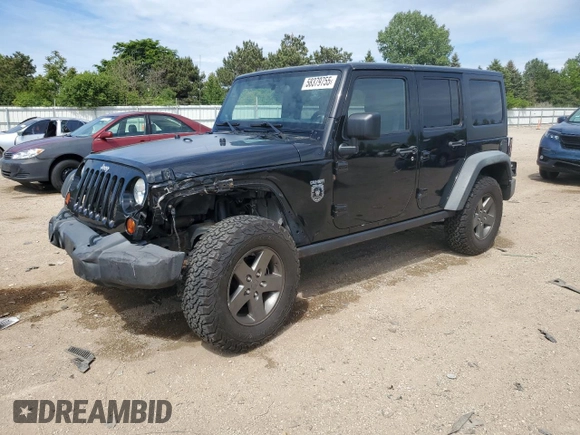 2011 Jeep Wrangler Unlimited Rubicon with VIN 1J4BA6H16BL561658, listed as a Copart auction lot 58379755 with 103,587 mi miles and Salvage title. Bid and sale history available at DreamBid. Image 1.