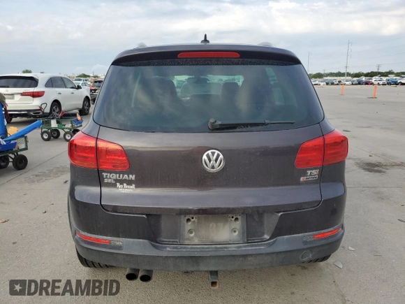 2016 Volkswagen Tiguan S with VIN WVGBV7AX9GW608858, listed as a Copart auction lot 55341985 with 114,472 mi miles and Salvage Title. Bid and sale history available at DreamBid. Image 6.