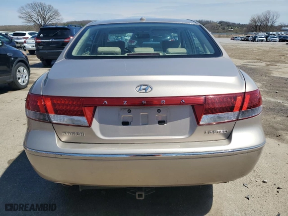 2008 Hyundai Azera Limited with VIN KMHFC46F58A288605, listed as a Copart auction lot 50295685 with 163,023 mi miles and Non Repairable. Bid and sale history available at carsss.com. Image 6.