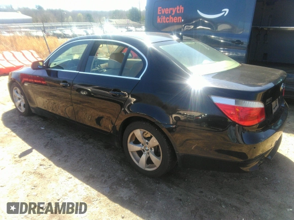 2005 BMW 5 Series 530i with VIN WBANA73555CR59173, listed as a IAAI auction lot 41715558 with 266,464 mi miles and . Bid and sale history available at carsss.com. Image 3.