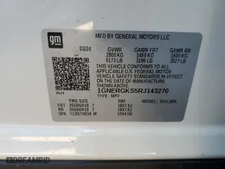2024 Chevrolet Traverse FWD LT with VIN 1GNERGKS5RJ143270, listed as a Copart auction lot 46398915 with 8,279 mi miles and Salvage Title. Bid and sale history available at carsss.com. Image 15.