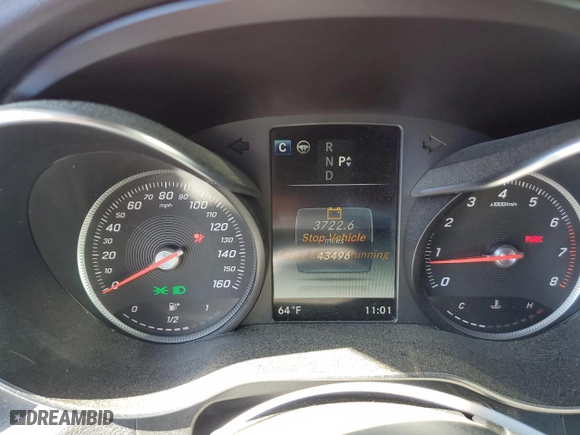 2019 Mercedes-Benz GLC with VIN WDC0G4KB6KV121889, listed as a Copart auction lot 47751395 with 43,496 mi miles and Salvage Title. Bid and sale history available at carsss.com. Image 9.