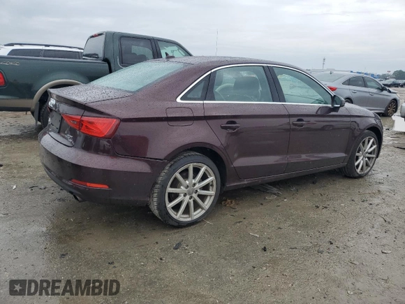 2015 Audi A3 2.0T Premium Plus with VIN WAUEFGFF5F1023024, listed as a Copart auction lot 45872215 with 2,539 mi miles and Salvage Title. Bid and sale history available at carsss.com. Image 3.