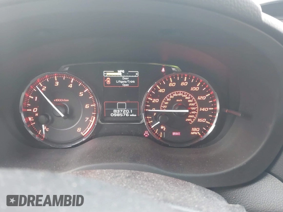 2015 Subaru WRX Premium with VIN JF1VA1D6XF9820524, listed as a IAAI auction lot 41510595 with 98,576 mi miles and . Bid and sale history available at DreamBid. Image 7.