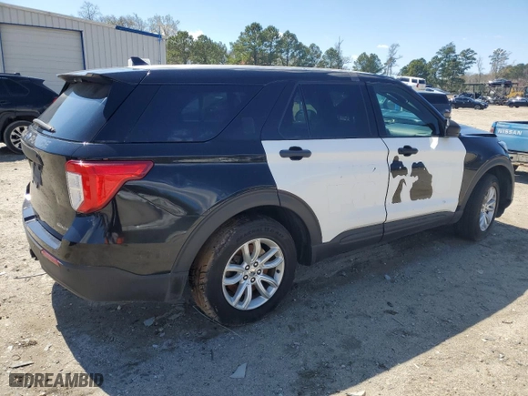2020 Ford Police Interceptor Utility with VIN 1FM5K8AB8LGB85548, listed as a Copart auction lot 50414605 with 0 mi miles and Salvage Title. Bid and sale history available at carsss.com. Image 3.