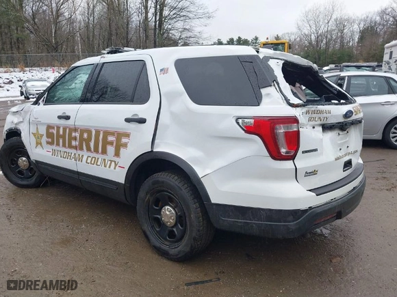 2019 Ford Police Interceptor Utility with VIN 1FM5K8AR3KGA30854, listed as a IAAI auction lot 41907581 with 126,290 mi miles. Bid and sale history available at carsss.com. Image 3.