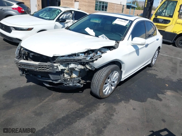 2013 Honda Accord Sdn EX-L with VIN 1HGCR2F80DA103710, listed as a IAAI auction lot 41980203 with 208,192 mi miles. Bid and sale history available at carsss.com. Image 19.