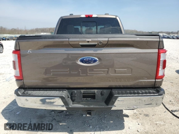 2022 Ford F-150 XL with VIN 1FTFW1ED4NFB39112, listed as a Copart auction lot 54496595 with 8,626 mi miles and Salvage Title. Bid and sale history available at DreamBid. Image 6.