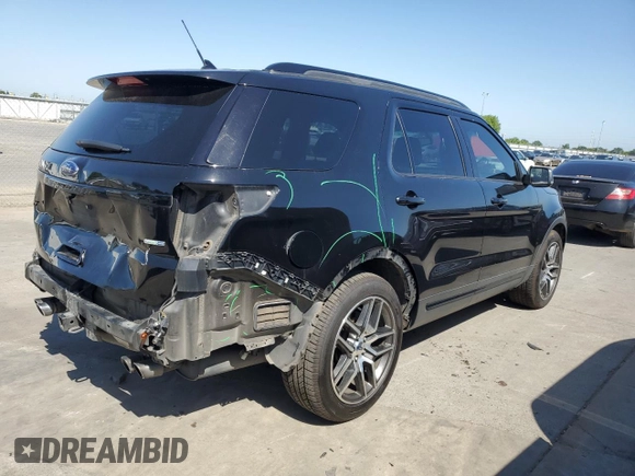 2018 Ford Explorer Sport with VIN 1FM5K8GT3JGB57766, listed as a Copart auction lot 55420595 with 117,350 mi miles and Salvage title. Bid and sale history available at DreamBid. Image 3.
