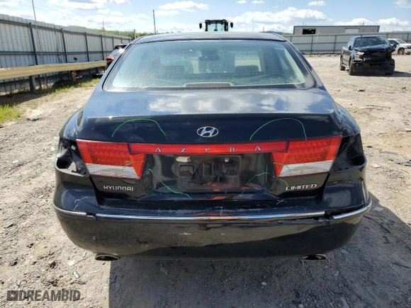 2006 Hyundai Azera SE with VIN KMHFC46F76A091349, listed as a Copart auction lot 52952675 with 140,566 mi miles and Salvage Title. Bid and sale history available at carsss.com. Image 6.