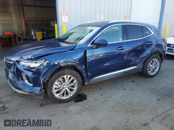 2022 Buick Envision Preferred with VIN LRBFZMR46ND028588, listed as a Copart auction lot 46803215 with 30,794 mi miles and Salvage Title. Bid and sale history available at carsss.com. Image 1.