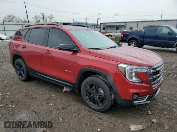 2024 GMC Terrain AT4 z VIN 3GKALYEG4RL219435, wystawiony jako Copart lot #54608085 z przebiegiem 59 572 mil mil oraz Szkoda całkowita • Salvage title. Historia ofert i sprzedaży dostępna na DreamBid. Obrazek 4.