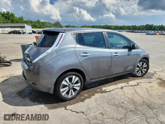 2017 Nissan LEAF SV with VIN 1N4BZ0CP1HC302162, listed as a Copart auction lot 62365315 with 60,281 mi miles and Salvage title. Bid and sale history available at DreamBid. Image 3.