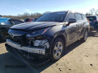 2021 Toyota Highlander Hybrid LE with VIN 5TDBBRCH2MS047476, listed as a Copart auction lot 87900515 with 35,143 mi miles and Salvage title. Bid and sale history available at DreamBid. Image 1.
