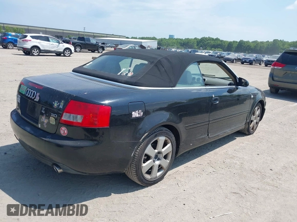 2004 Audi A4 3.0L with VIN WAUAT48H54K016361, listed as a IAAI auction lot 42597566 with 101,128 mi miles and . Bid and sale history available at DreamBid. Image 4.