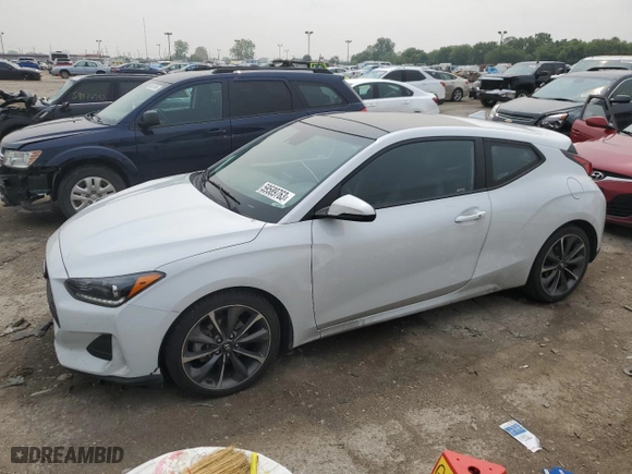2020 Hyundai Veloster 2.0 with VIN KMHTG6AFXLU020800, listed as a Copart auction lot 59589763 with 73,367 mi miles. Bid and sale history available at carsss.com. Image 1.