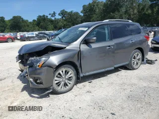 2018 Nissan Pathfinder S with VIN 5N1DR2MN1JC663663, listed as a Copart auction lot 65409265 with 77,221 mi miles and Salvage title. Bid and sale history available at DreamBid. Image 1.