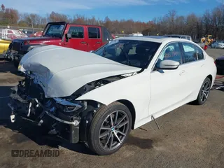 2019 BMW 3 Series 330i xDrive with VIN WBA5R7C54KAJ87250, listed as a IAAI auction lot 40857709 with 81,796 mi miles. Bid and sale history available at carsss.com. Image 2.