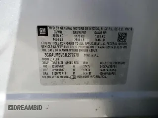 2018 GMC Terrain SLE with VIN 3GKALMEV8JL277978, listed as a Copart auction lot 50754015 with 85,238 mi miles and Salvage Title. Bid and sale history available at carsss.com. Image 15.