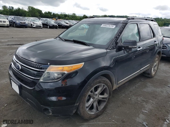 2015 Ford Explorer Limited with VIN 1FM5K8F89FGB02954, listed as a Copart auction lot 54622674 with 161,490 mi miles and Salvage Title. Bid and sale history available at carsss.com. Image 1.