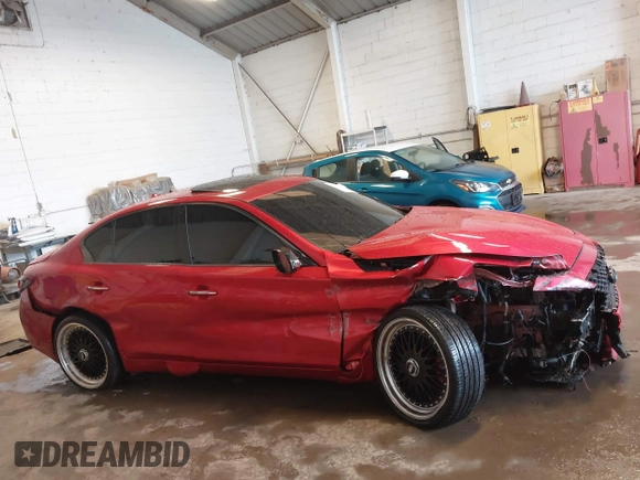 2021 Infiniti Q50 Red Sport 400 z VIN JN1FV7DR6MM881107, wystawiony jako IAAI lot #42370115 z przebiegiem 45 999 mil mil oraz . Historia ofert i sprzedaży dostępna na DreamBid. Obrazek 12.