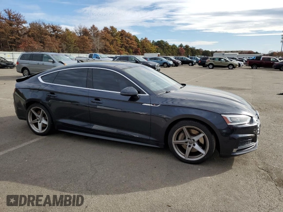 2018 Audi A5 Sportback Premium Plus with VIN WAUENCF54JA057838, listed as a Copart auction lot 75138723 with 0 mi miles. Bid and sale history available at carsss.com. Image 4.