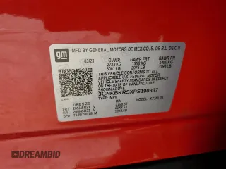 2023 Chevrolet Blazer RS with VIN 3GNKBKRSXPS190337, listed as a Copart auction lot 53292455 with 32,030 mi miles and Salvage title. Bid and sale history available at DreamBid. Image 13.