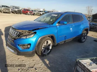 2020 Jeep Compass Limited with VIN 3C4NJCCB0LT218531, listed as a Copart auction lot 49515005 with 90,986 mi miles and Salvage Title. Bid and sale history available at carsss.com. Image 1.