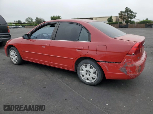 2002 Honda Civic EX with VIN 2HGES26792H554976, listed as a Copart auction lot 53095385 with 253,228 mi miles and Salvage Title. Bid and sale history available at DreamBid. Image 2.