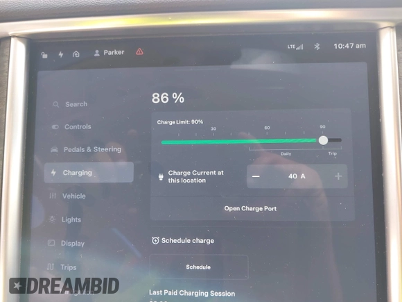 2014 Tesla Model S 60 with VIN 5YJSA1H18EFP38078, listed as a IAAI auction lot 42748619 with 159,285 mi miles and . Bid and sale history available at DreamBid. Image 17.