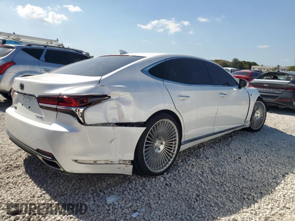 2019 Lexus LS 500 with VIN JTHB51FF2K5009086, listed as a Copart auction lot 52025265 with 93,215 mi miles and Non repairable. Bid and sale history available at DreamBid. Image 3.