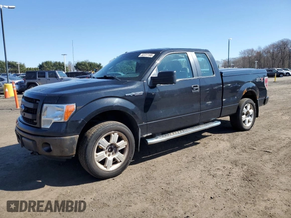 2014 Ford F-150 XL with VIN 1FTFX1EF1EFA81359, listed as a Copart auction lot 53727195 with 199,059 mi miles and Salvage Title. Bid and sale history available at DreamBid. Image 1.
