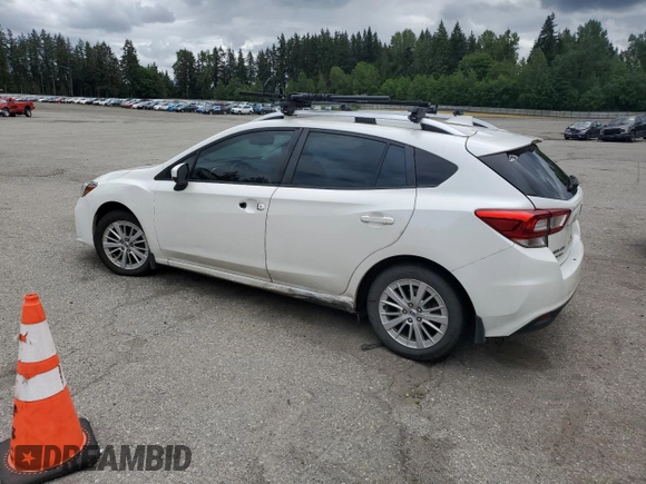 2017 Subaru Impreza Premium with VIN 4S3GTAB65H3703505, listed as a Copart auction lot 57729735 with 79,259 mi miles and Salvage title. Bid and sale history available at DreamBid. Image 2.